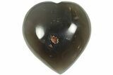 Polished Orca Agate Heart - Madagascar #210210-1